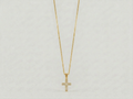 MINIMAL ICED CROSS CHAIN | GOLD