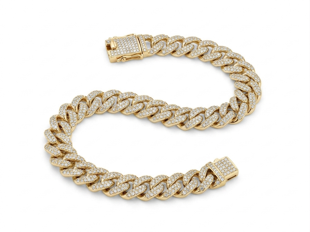 ICED CUBAN BRACELET | GOLD