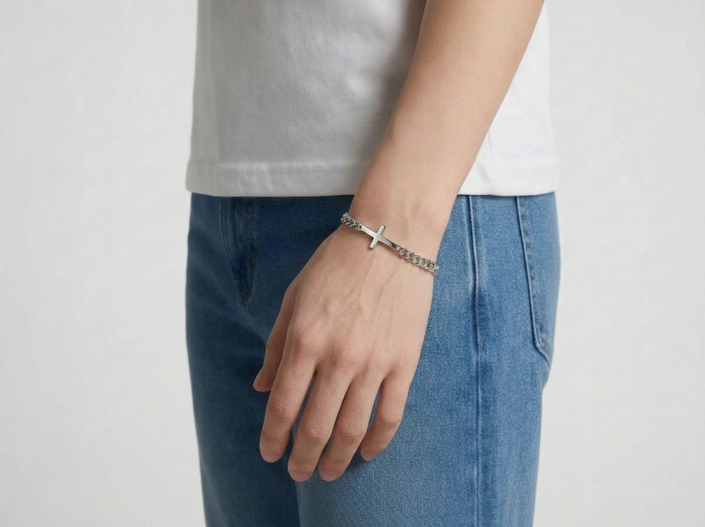 CROSS BRACELET | SILVER