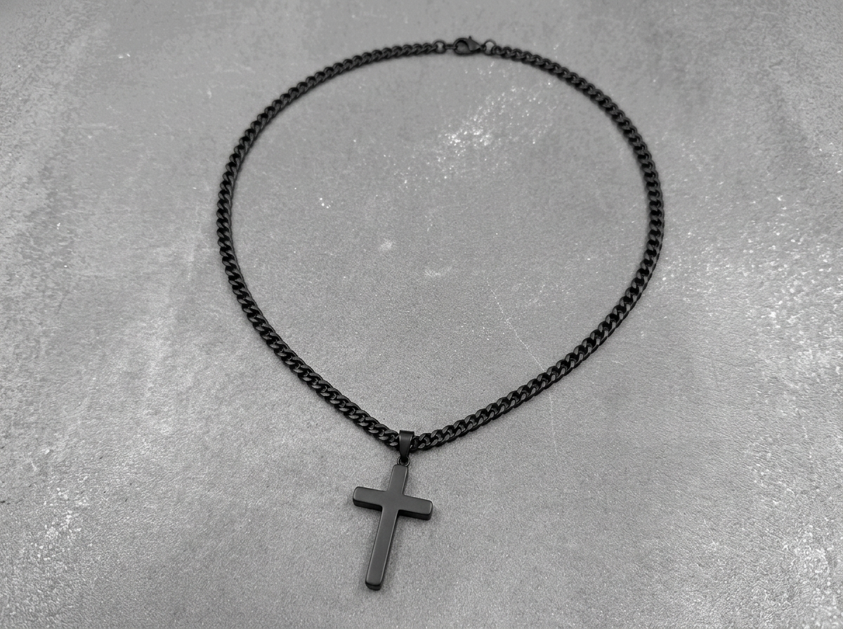 XL CROSS CHAIN | BLACK