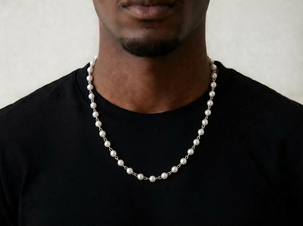 ROSARY PEARL CHAIN | WHITE