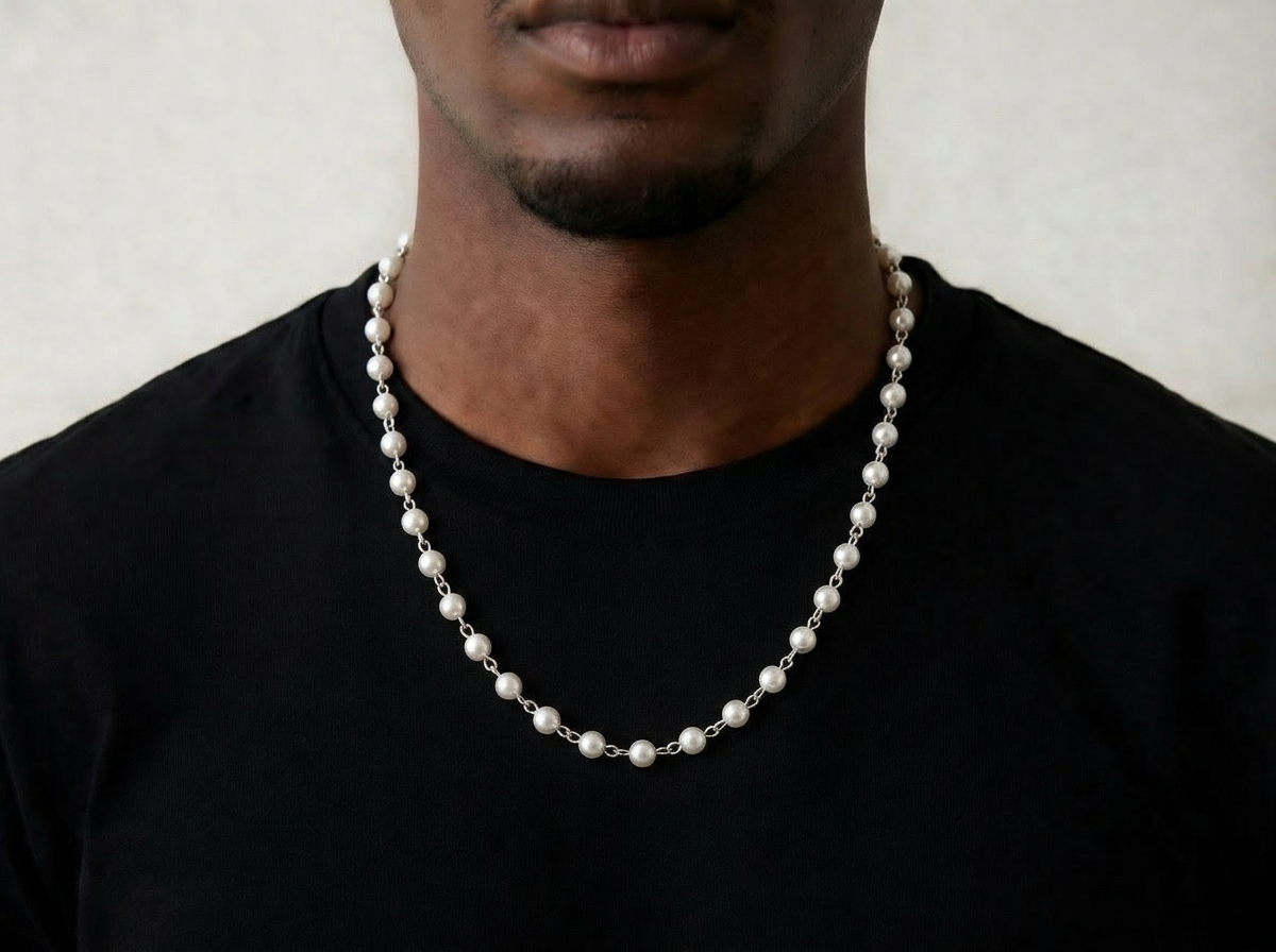 ROSARY PEARL CHAIN | WHITE