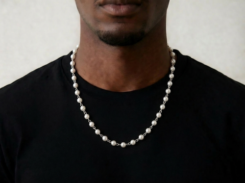 ROSARY PEARL CHAIN | WHITE