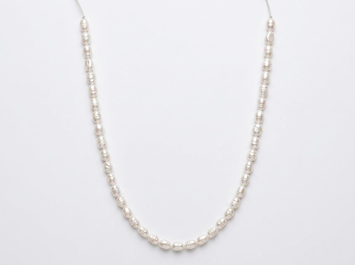 RICE PEARL CHAIN | WHITE