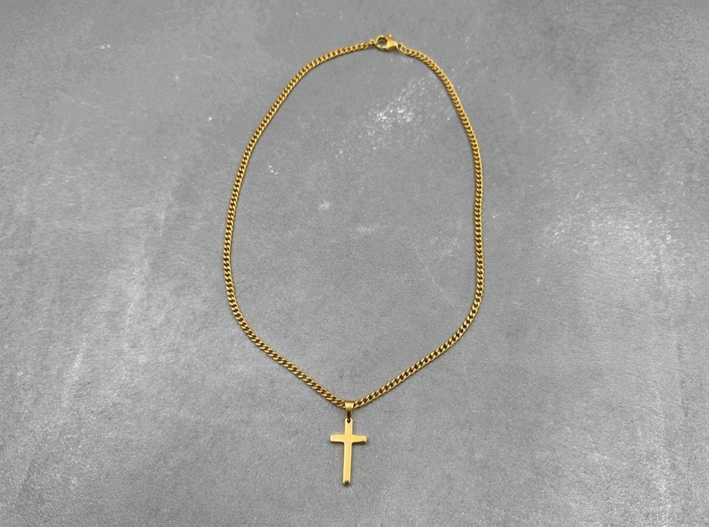 MINIMAL CROSS CHAIN | GOLD