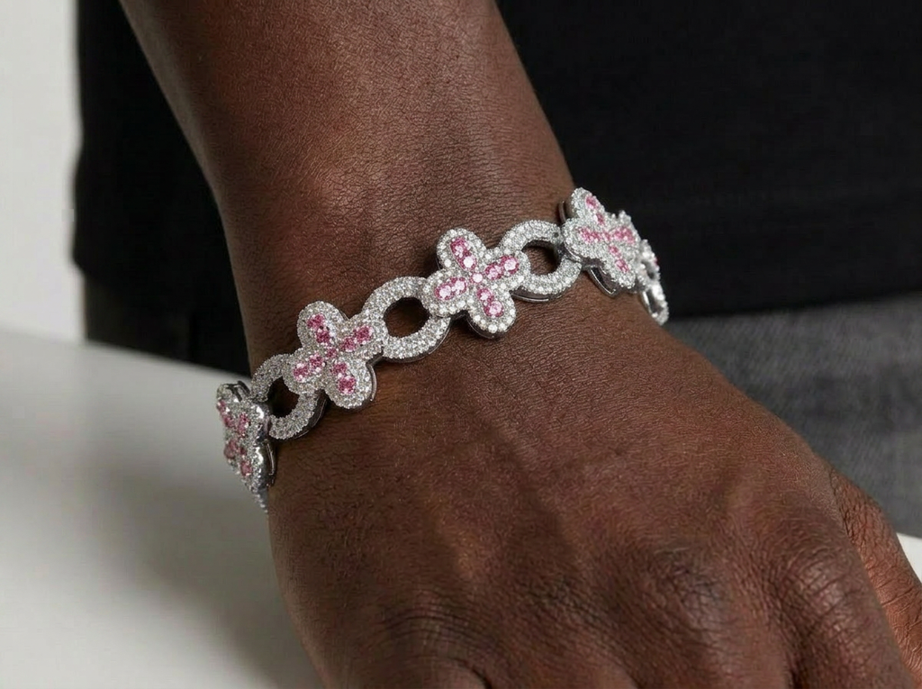 ICED MARQUISE BRACELET | PINK