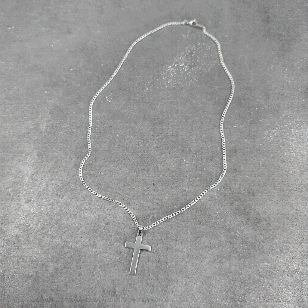 XL CROSS CHAIN | SILVER