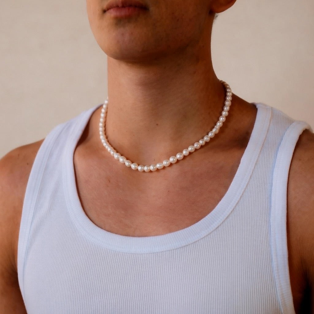 BUBBLE PEARL CHAIN | WHITE