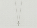 MINIMAL ICED CROSS CHAIN | SILVER
