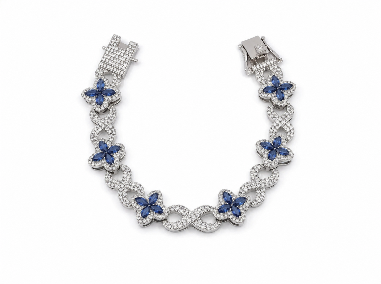 ICED MARQUISE BRACELET | BLUE