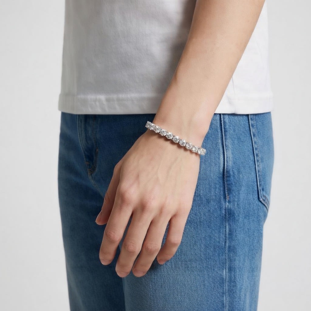 DIAMOND TENNIS BRACELET | SILVER