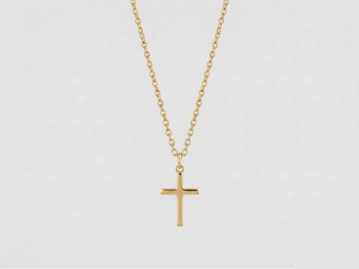 MINIMAL CROSS CHAIN | GOLD