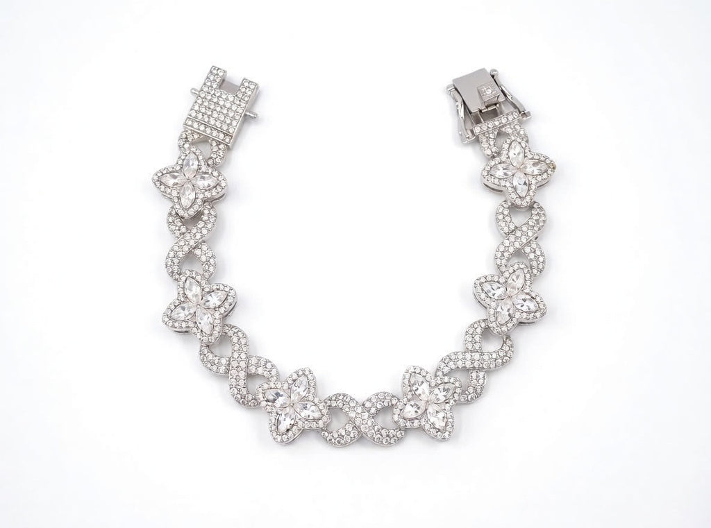 ICED MARQUISE BRACELET | WHITE
