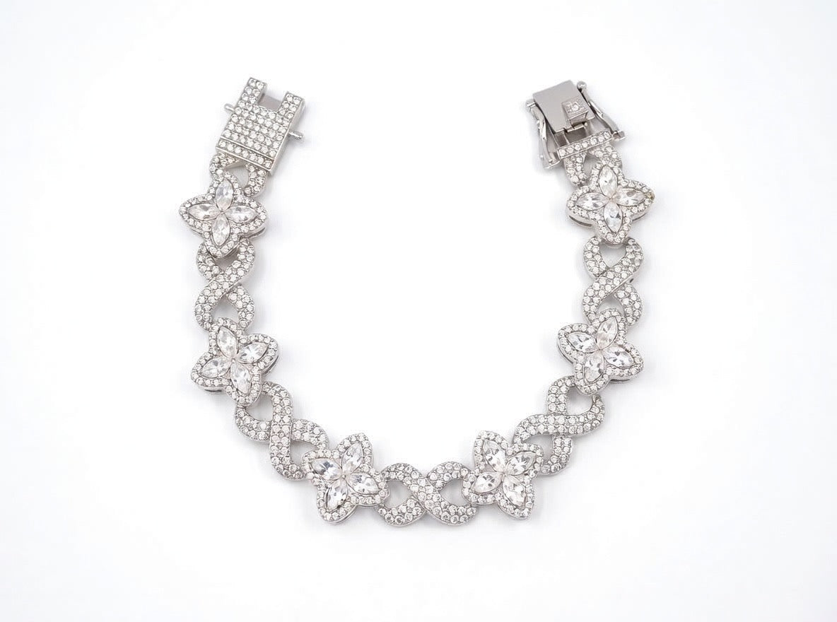 ICED MARQUISE BRACELET | WHITE