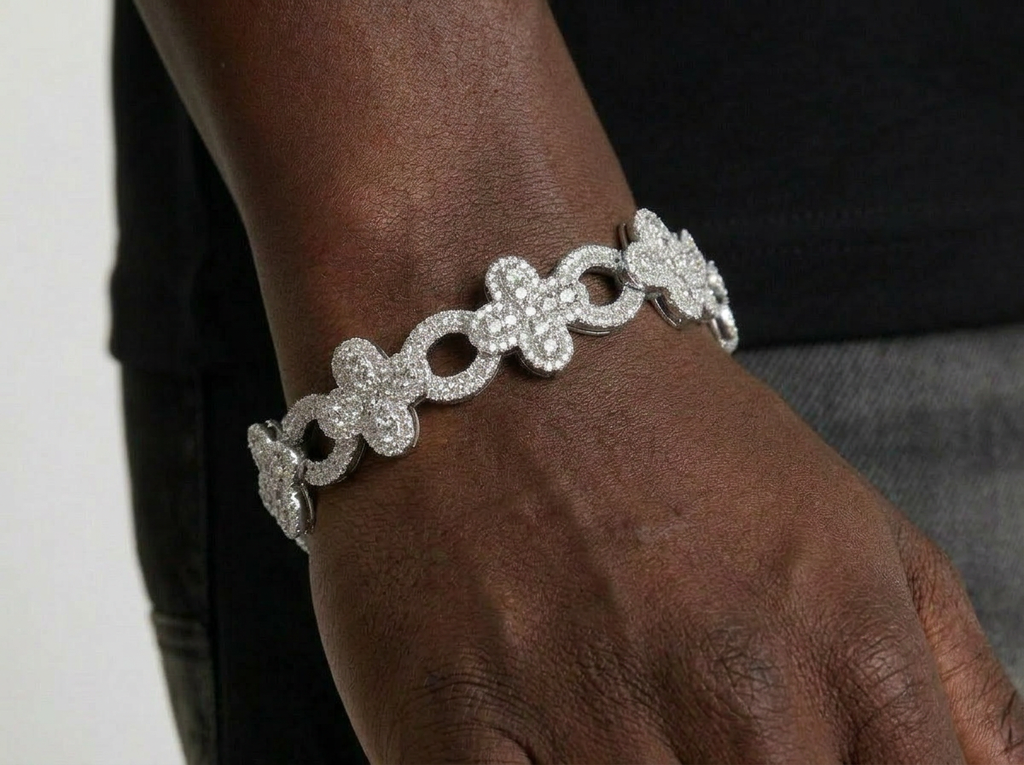 ICED MARQUISE BRACELET | WHITE