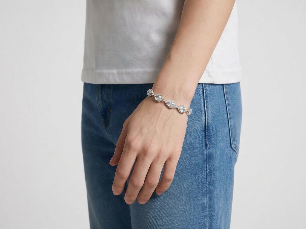 TEAR DROP BRACELET | SILVER