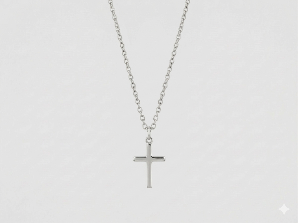 MINIMAL CROSS CHAIN | SILVER