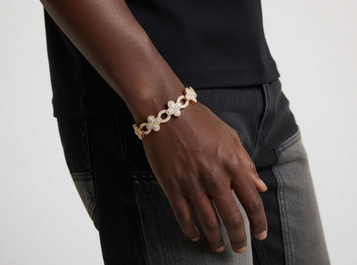 ICED MARQUISE BRACELET | GOLD