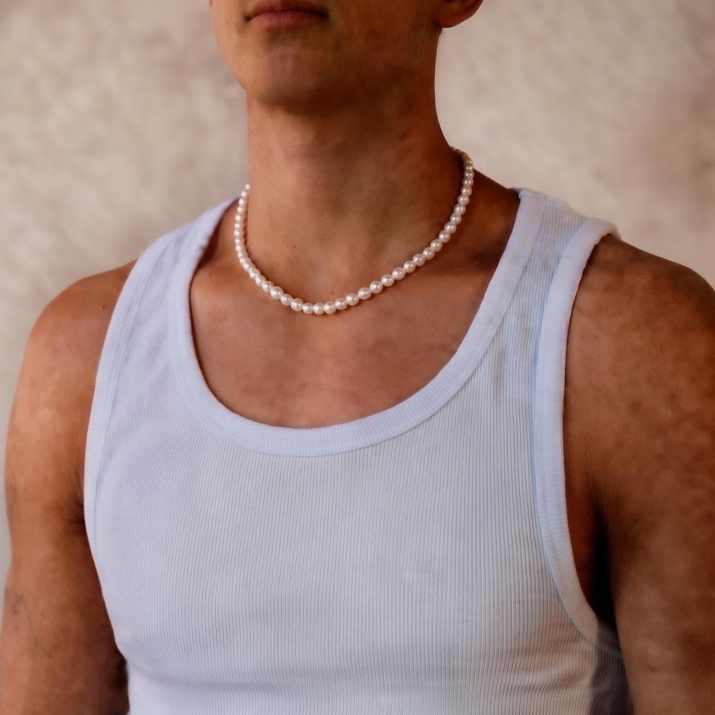 BUBBLE PEARL CHAIN | WHITE