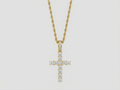 ICED STEEL CROSS CHAIN | GOLD