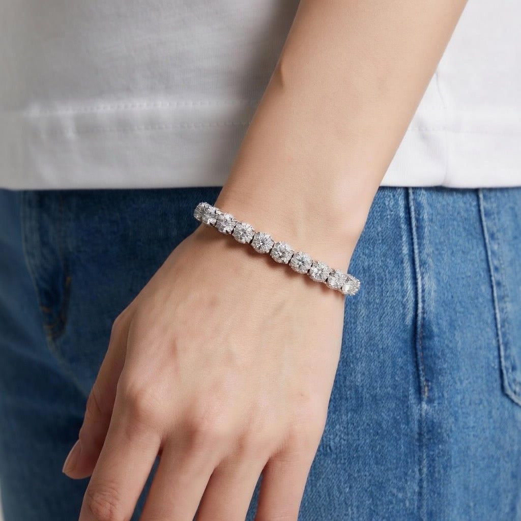 DIAMOND TENNIS BRACELET | SILVER