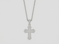 ICED CROSS CHAIN | WHITE