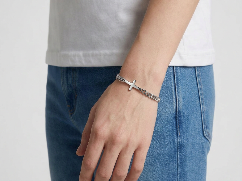 CROSS BRACELET | SILVER