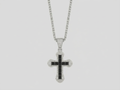 ICED CROSS CHAIN | BLACK